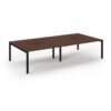 Connex double back to back desks 3200mm x 1600mm black frame walnut top - SCO3216-K-W