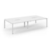 Connex double back to back desks 3200mm x 1600mm white frame white top - SCO3216-WH-WH