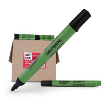 Show-me Slim Barrel Medium Bulk Box 800 Drywipe Markers Black