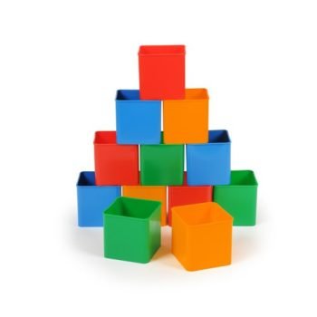 Classmaster Classroom Storage Pots Assorted Colours - Pack 12