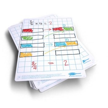 Show-me A4 Whiteboards Gridded and Plain - Pack 10