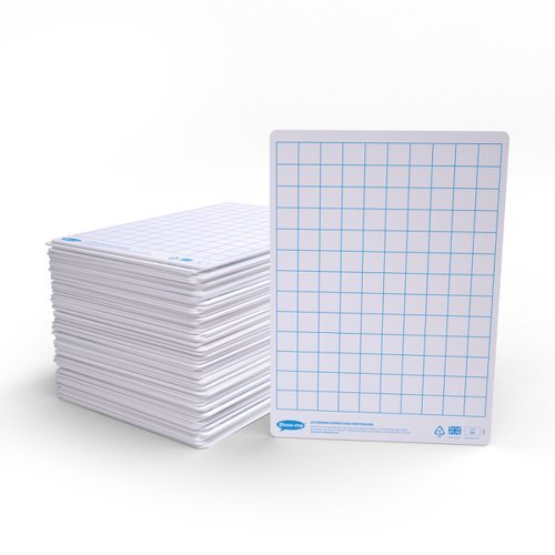 Show-me Supertough A4 Whiteboards Gridded and Plain - Pack 100