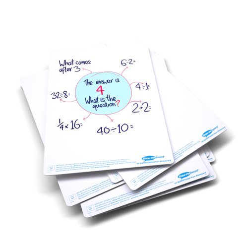 Show-me Supertough A4 Whiteboards Plain and Plain - Pack 10