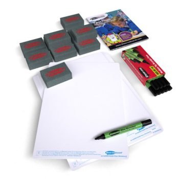 Show-me Supertough A4 Whiteboards Plain and Plain Pack - 10 Sets