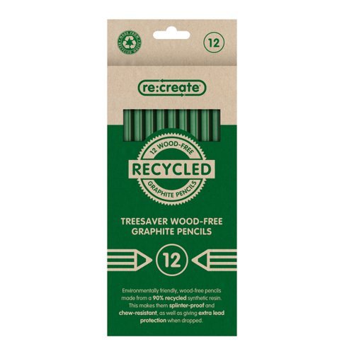 Re:create Treesaver Recycled Graphite Pencils HB - Pack 12