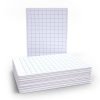 Basics A4 Whiteboards Gridded and Plain 100 Lapboards - Economy Pack