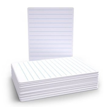 Basics A4 Whiteboards Lined and Plain 100 Lapboards - Economy Pack