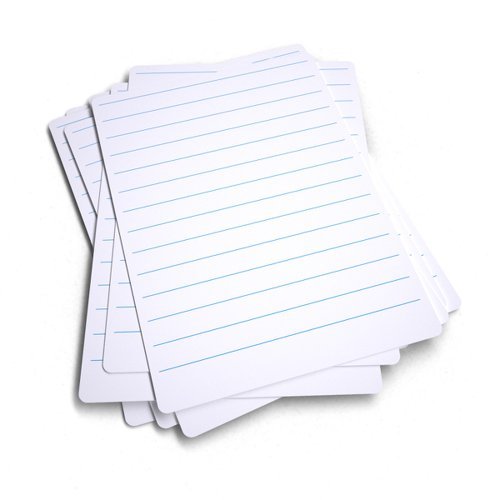 Basics A4 Whiteboards Lined and Plain 10 Lapboards - Economy Pack