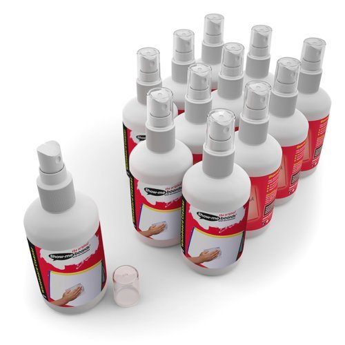 Show-me Whiteboard Cleaner Sprays 250ml - Pack 12