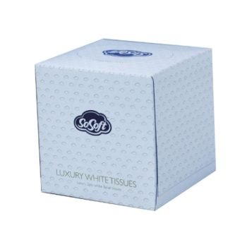 Luxury Cube White Facial Tissues 2-Ply - 24 Boxes - Fusion Office UK
