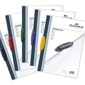 Durable Swingclip 30 Clip Folders A4 Black 226000 - Pack 25