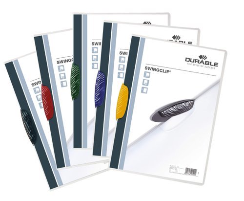 Durable Swingclip 30 Clip Folders A4 Black 226000 - Pack 25