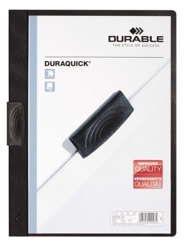 Durable DuraQuick A4 Clip Folders Black 227001 - Pack 20