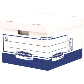 Bankers Box Large Heavy Duty Storage Boxes White Blue 4461601 - Pack 10
