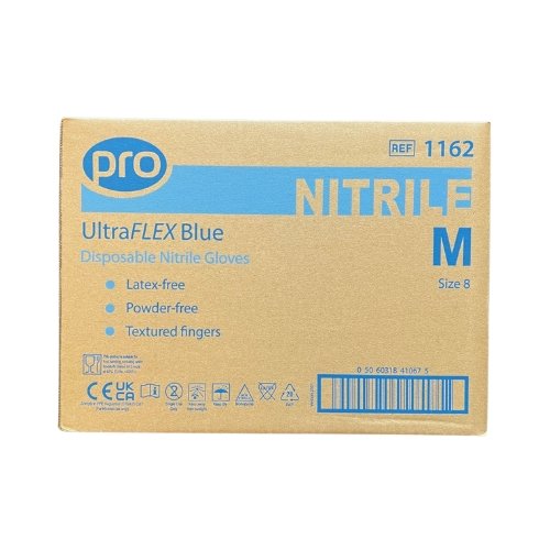 Blue Nitrile Disposable Gloves Medium Powder Free Pack 100 - Box - Fusion Office UK Blue Nitrile Disposable Gloves Medium Powder Free Pack 100 - Box - Fusion Office UK