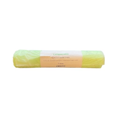 Compostable Refuse Waste Sack Liners 7 Litres Roll of 52 - Fusion Office UK