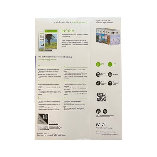 Explorer idefinition A4 Paper White 100gsm Ream 500 Sheets - Back - Fusion Office UK Explorer idefinition A4 Paper White 100gsm Ream 500 Sheets - Back - Fusion Office UK