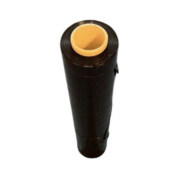 Hand Pallet Wrap Black Heavy Duty 500mm 200m Roll - Stretch Film - Upright - Fusion Office UK