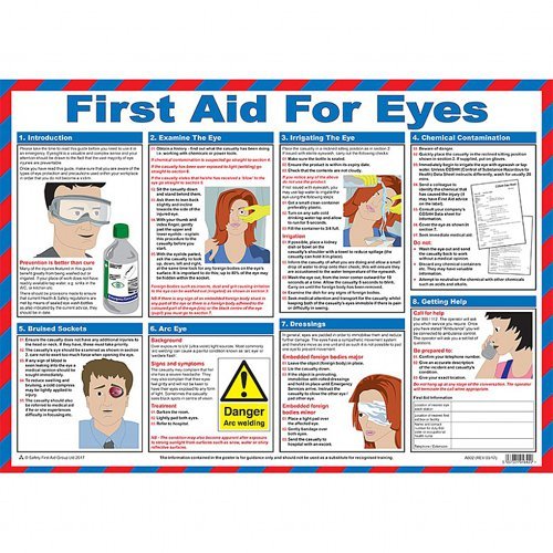 First Aid For Eyes Poster A2 Laminated - A602