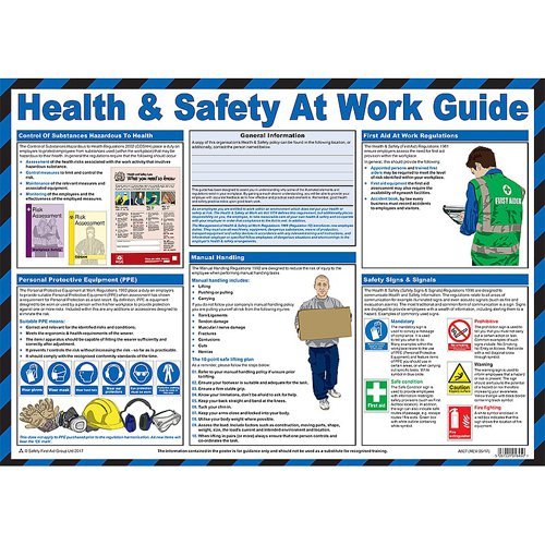 Health & Safety at Work Guide Poster A2 Laminated - A607