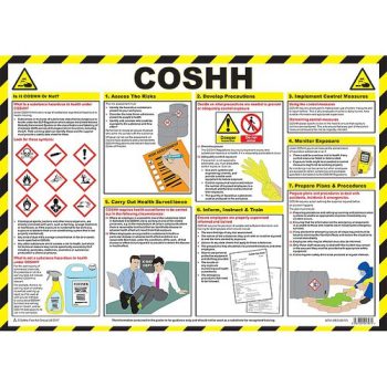 COSHH Poster A2 Laminated (Control of Substances Hazardous to Health) - A704