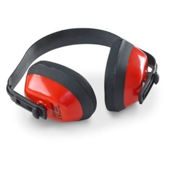 Economy Ear Defenders Lightweight Red Black SNR 27.6db BBED
