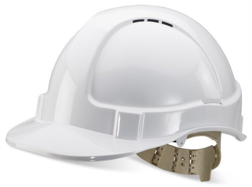 Safety Helmet Vented White (Pack 1) - BBVSHW