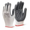 Nitrile Palm Coated Polyester Grey Medium (Pack 10 Pairs) - EC7NGYM