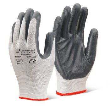 Nitrile Palm Coated Polyester Grey Large (Pack 10 Pairs) - EC7NGYL