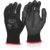 PU Coated Glove Black Medium (Pack 10 Pairs) - EC9NBLM