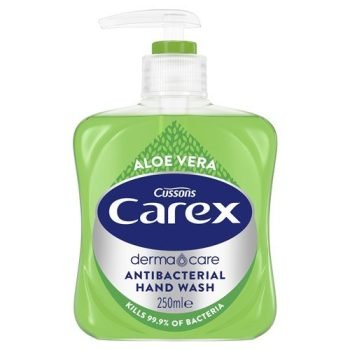Carex Handwash Soap Aloe Vera 250ml Anti-Bacterial - Pack 6 - Fusion Office UK
