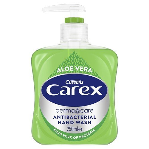 Carex Handwash Soap Aloe Vera 250ml Anti-Bacterial - Pack 6 - Fusion Office UK