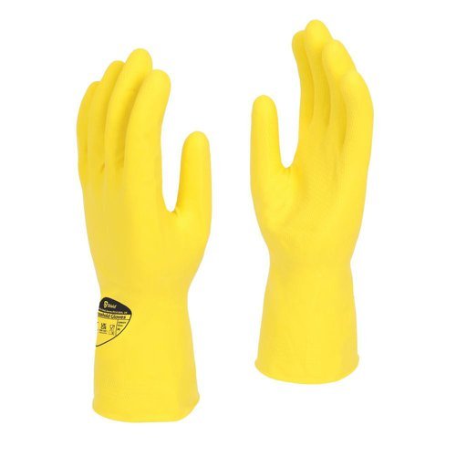 Shield Latex Rubber Household Gloves Medium Yellow - Pair