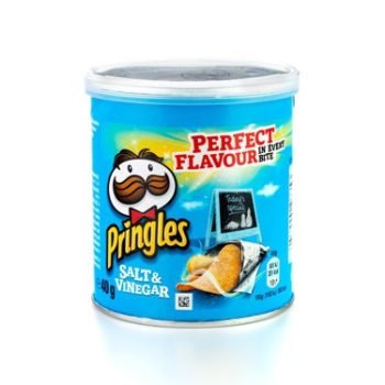Pringles Salt and Vinegar Flavour 40g Tubes - Pack 12