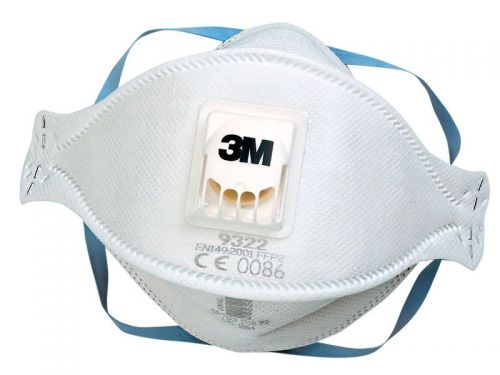 3M Aura Flat-Fold Particulate Respirators FFP2V 9322+ 3M9322PLUS - Pack 10