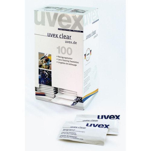 Uvex Lens Cleaning Towelettes Moist - Pack 100