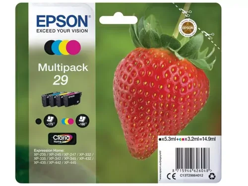 Epson Inkjet Cartridges 29 T2986 Multipack C13T29864022 Strawberry