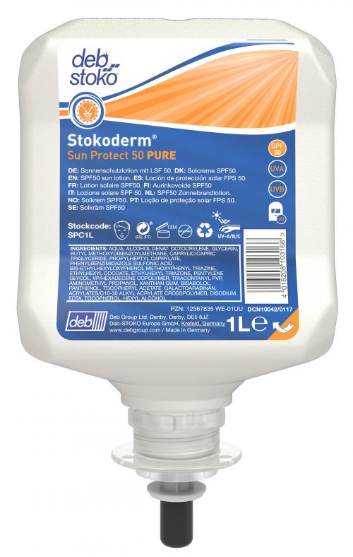 Deb Stokoderm Sun Protect PURE SPF50 1 Litre - SPC1L