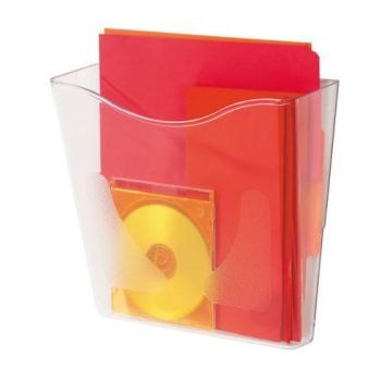 Deflecto A4 Portrait Antimicrobial Wall Pocket Literature File Clear CP078STCRY