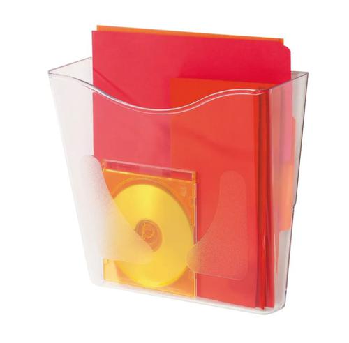 Deflecto A4 Portrait Antimicrobial Wall Pocket Literature File Clear CP078STCRY