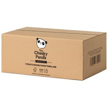 Cheeky Panda Professional V Fold Flushable Hand Towels 2 Ply - 3200 Sheets