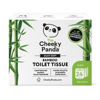 Cheeky Panda Sustainable Bamboo Toilet Rolls 3 Ply 200 Sheets - Pack 24