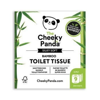 Cheeky Panda Sustainable Silky Soft Bamboo Toilet Rolls 3 Ply 200 Sheets 5x9 - Pack 45