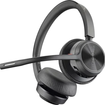 HP Poly Voyager 4320 UC USB-C Headset and BT700 USB-A Dongle with Charging Stand 77Z31AA
