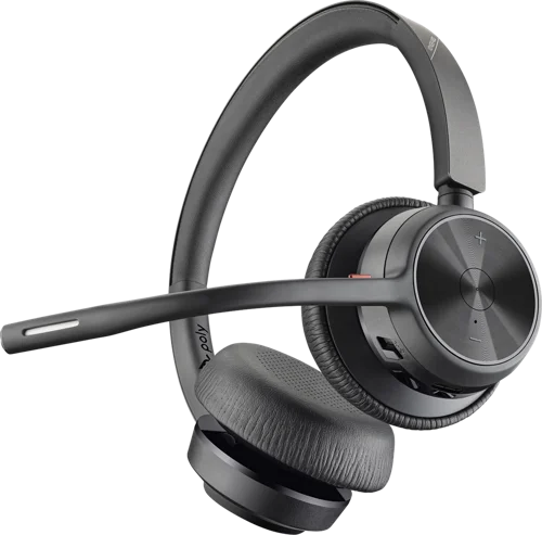 HP Poly Voyager 4320 UC USB-C Headset and BT700 USB-A Dongle with Charging Stand 77Z31AA