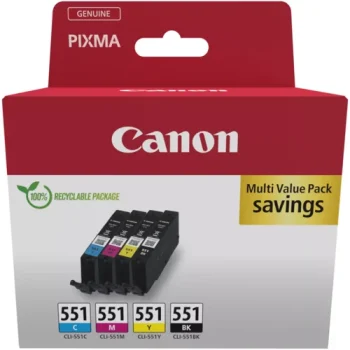 Canon CLI-551 Multi Value Pack (BK C M Y) 6509B015 CLI551