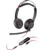 HP Poly Blackwire 5220 Stereo USB-C Headset + 3.5mm Plug + USB-C to USB-A Adapter 8X231AA