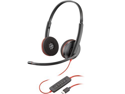 HP Poly Blackwire 3220 Stereo USB-C Wired Headset with USB-C to USB-A Adapter 8X228A6