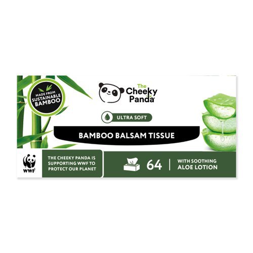 Cheeky Panda Sustainable Bamboo Balsam Facial Tissues 64 Sheets - Pack 12