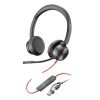 HP Poly Blackwire 8225 Stereo USB-C Headset +USB-C to USB-A Adapter 8X223AA